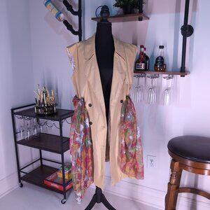 A New Day Sleeveless Trench Coat in neutral beige Size Medium